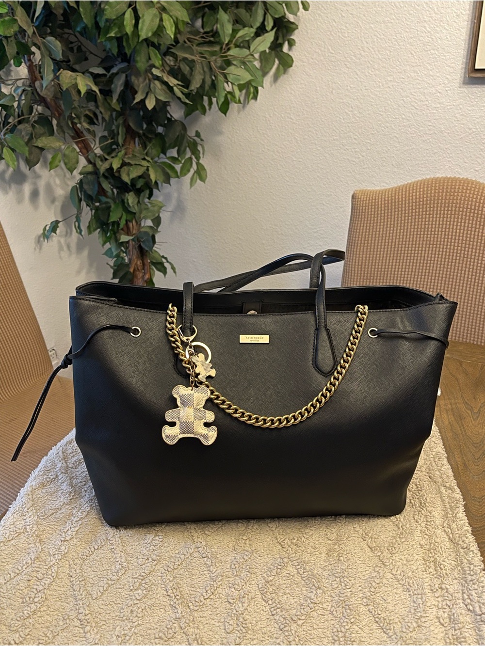 kate spade Black Leather Tote